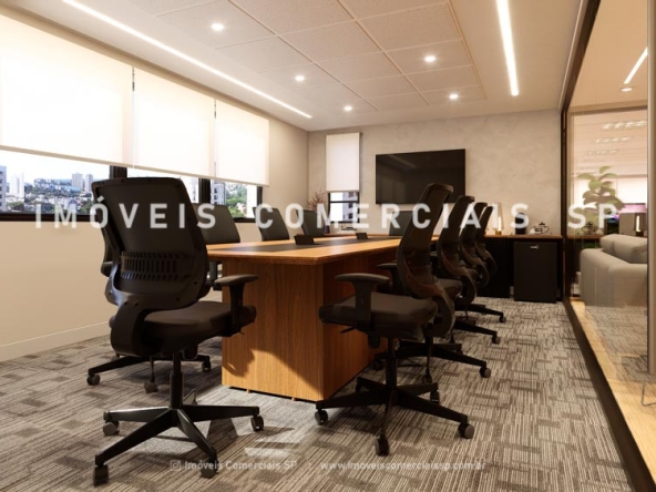 Imoveis Comerciais SP - Escritório Mobiliado Campo Belo Locação 17208